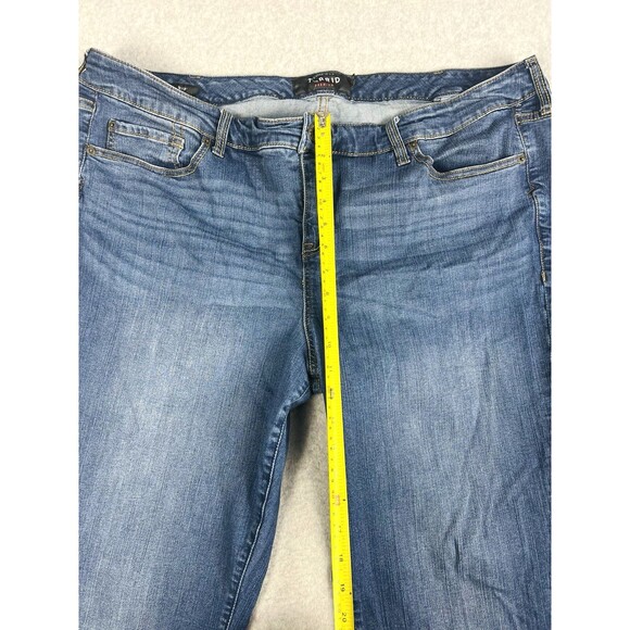 Torrid Jeans Womens 24R Blue High Rise Skinny Dark Wash Denim Comfort Western - Picture 6 of 14